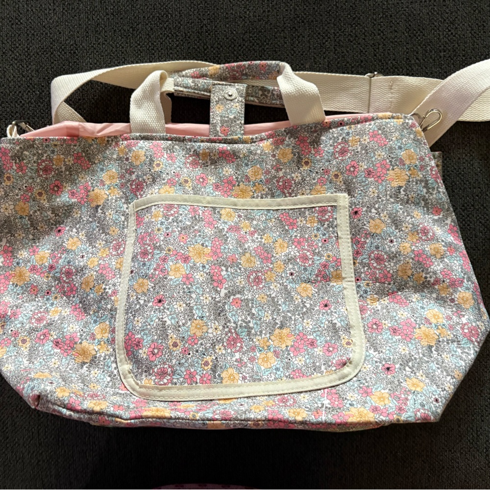 Floral Canvas Tote Bag